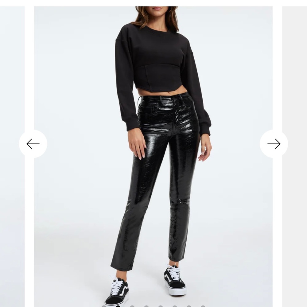 NWT Good American Vinyl Pant